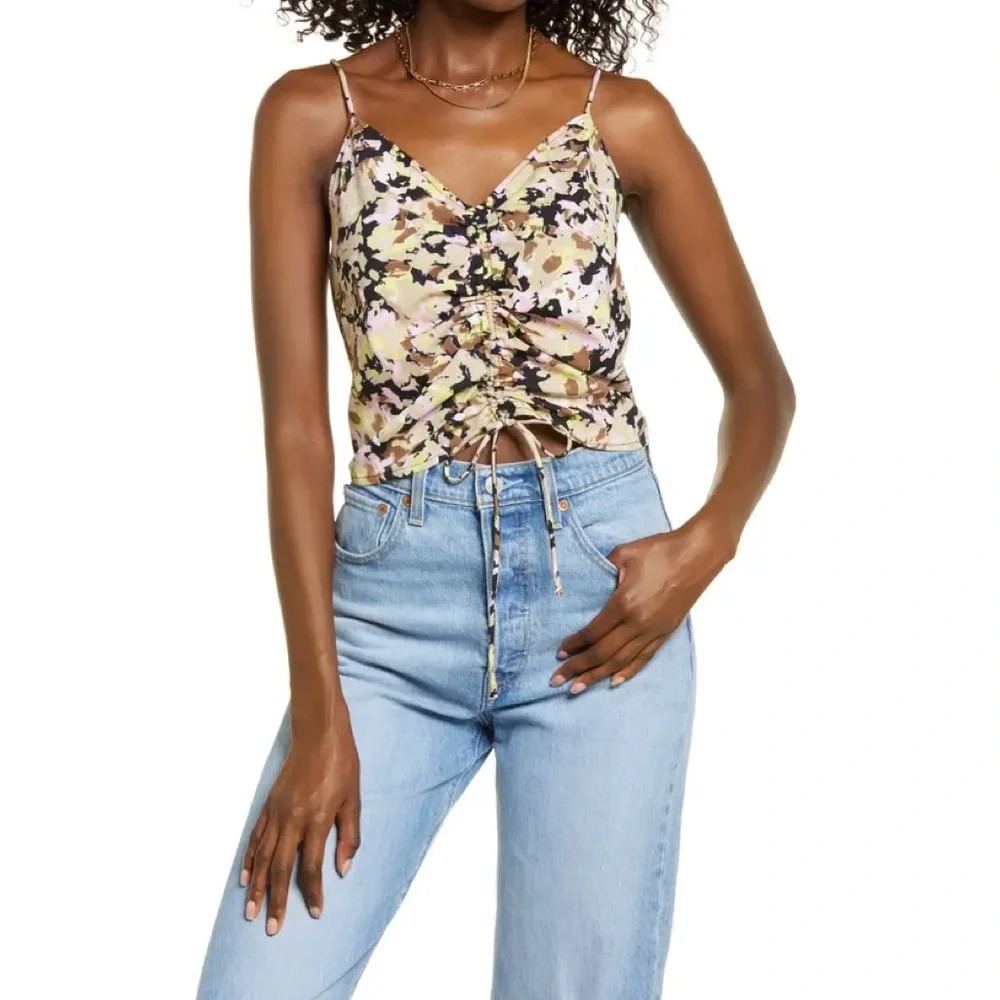 VERO MODA Chaddie Camisole In Black Aop Brigitta